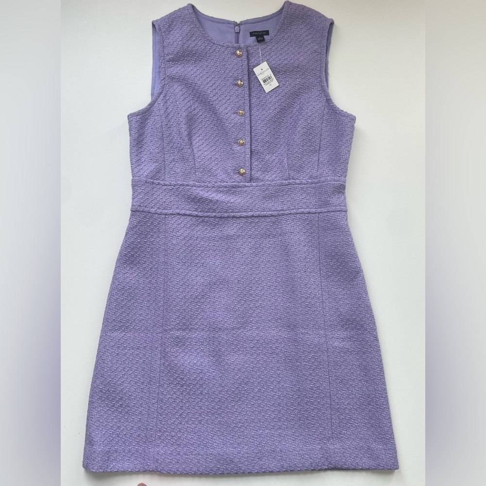 Ann Taylor Textured Lavender Mini Dress